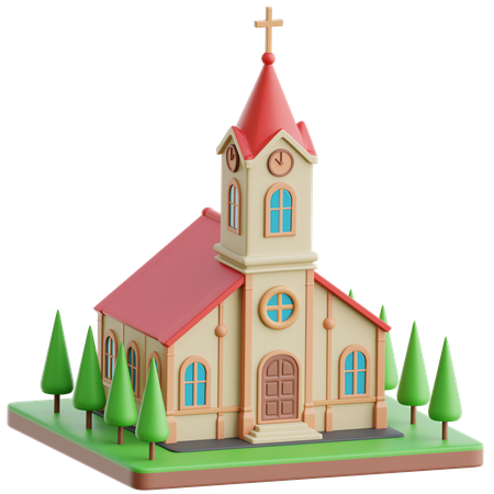 Iglesia  3D Icon