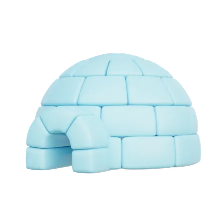3 D Igloo Winter Holiday Vacation 3D Icon