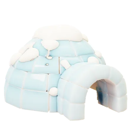 3 D Cute Cartoon Igloo For Kids And Books Icy Cold House Winter Built From Ice Blocks Covered With Snow Winter Northern Landscape The Life Of The Inuit Winter Holiday Seoson Travel Camping Or House New Year Christmas Concept Happy New Year Decoration Merry Christmas Holiday New Year And Xmas Celebration 3D Icon
