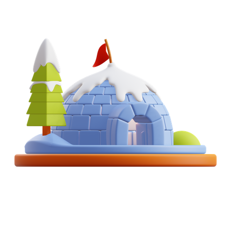 Igloo  3D Illustration