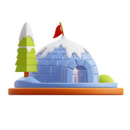 Igloo  3D Illustration