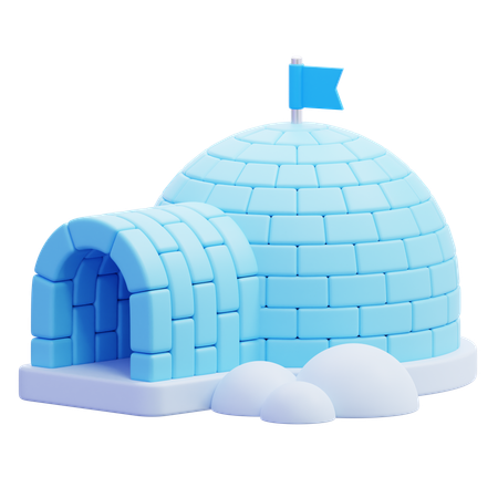 Igloo Winter House  3D Icon