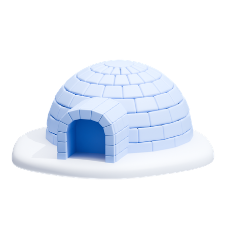 Abrigo de neve iglu  3D Icon