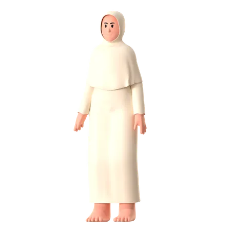 Ihram Female  3D Illustration