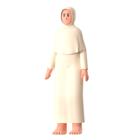 Mulher Ihram  3D Illustration