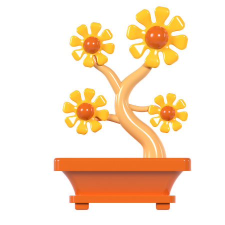Ikebana 3D Illustration