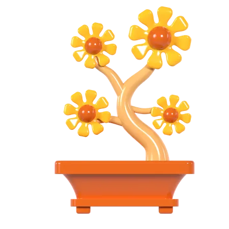 Ikebana  3D Illustration
