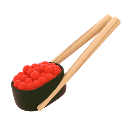 Ikura Gunkan In Chopstick  3D Icon