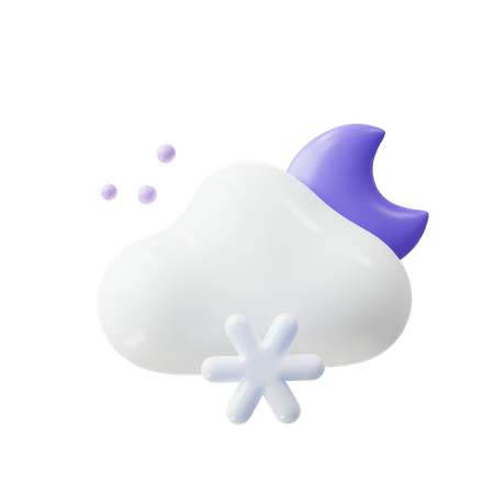 Il neige la nuit  3D Icon