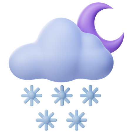 Il neige la nuit  3D Icon