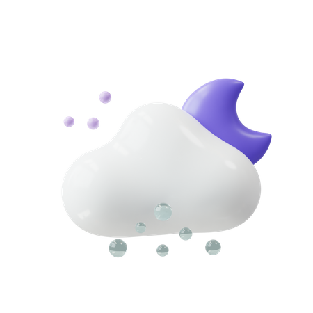 Il pleut lentement la nuit  3D Icon