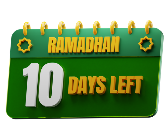 Il reste 10 jours avant le Ramadan  3D Icon