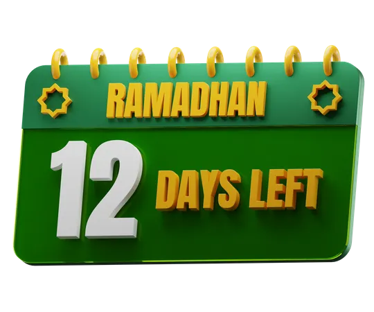 Il reste 12 jours avant le Ramadan  3D Icon