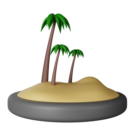 Île  3D Icon