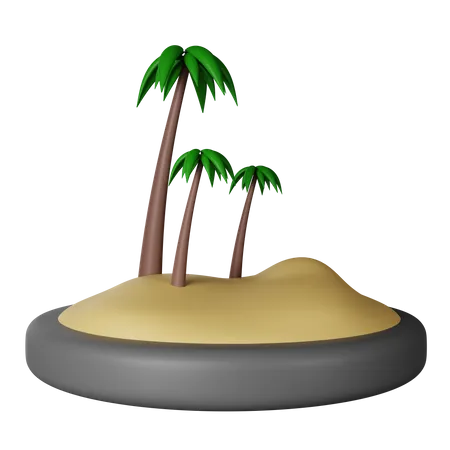 Île  3D Icon