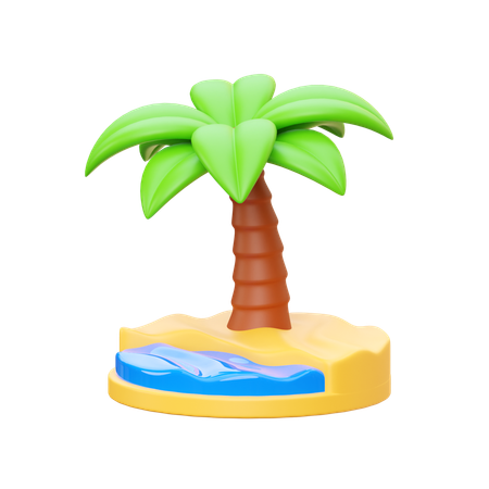 Île  3D Icon