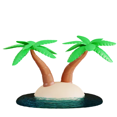 Île  3D Icon