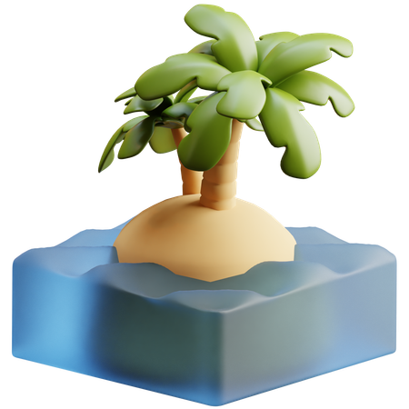 Île  3D Icon