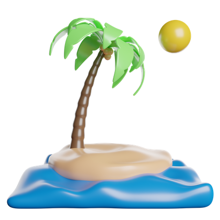 Île  3D Icon