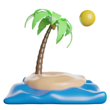 Île  3D Icon