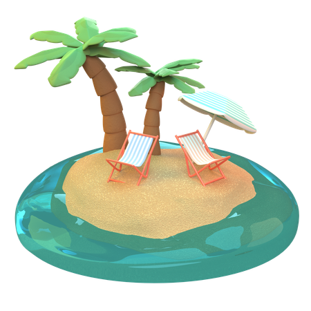 Île  3D Icon