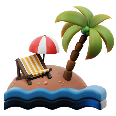 Île  3D Icon