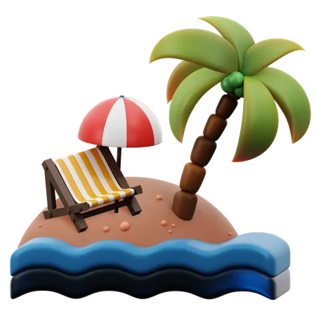 Île  3D Icon