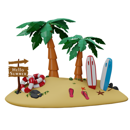 Île  3D Illustration