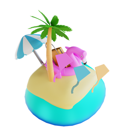 Île  3D Icon