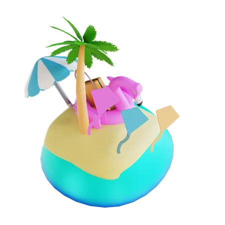 Île  3D Icon