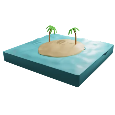 Île  3D Icon