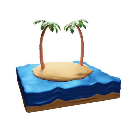 Île  3D Icon