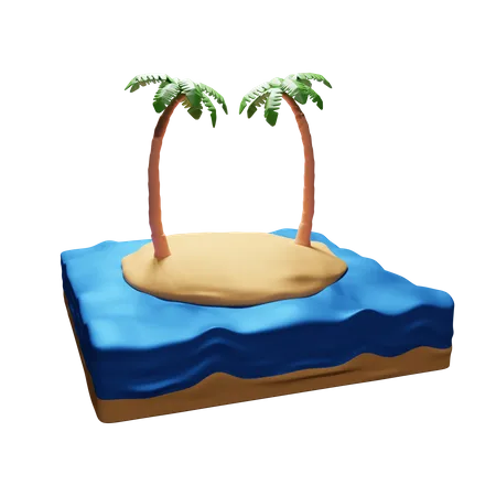 Île  3D Icon