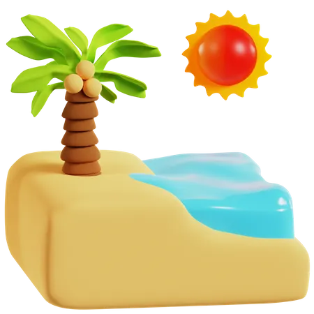 Île  3D Icon