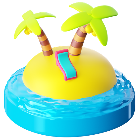 Île  3D Icon