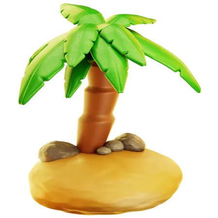 Île tropicale  3D Icon