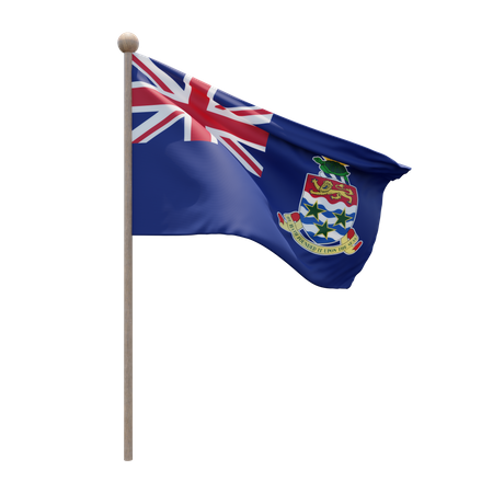 Mât de drapeau des îles Caïmans  3D Flag