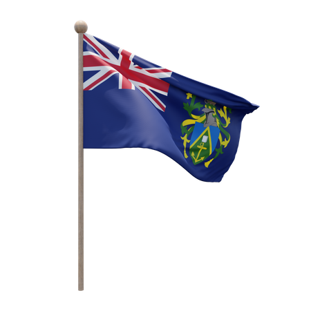 Mât de drapeau des îles Pitcairn  3D Flag