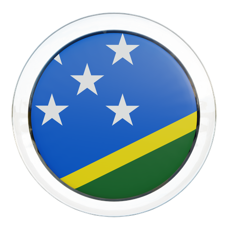 Drapeau rond des Îles Salomon  3D Icon