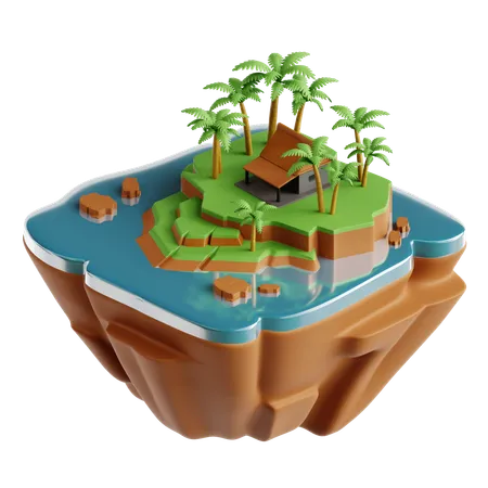 Ilha  3D Icon