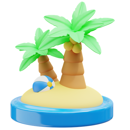 Ilha  3D Icon