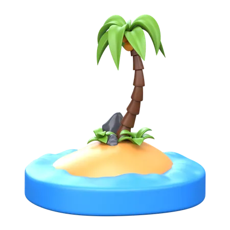 Ilha  3D Icon