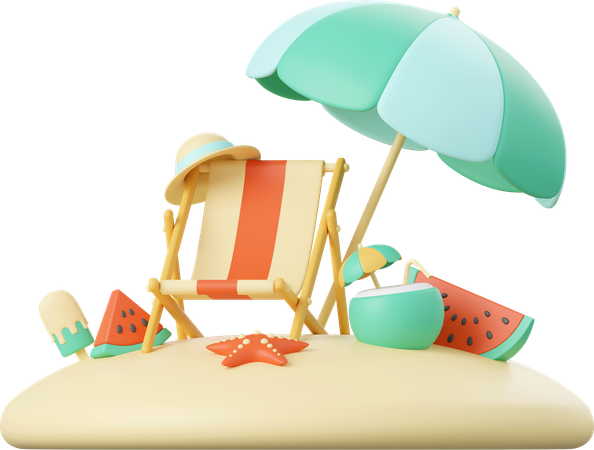 Ilha  3D Illustration