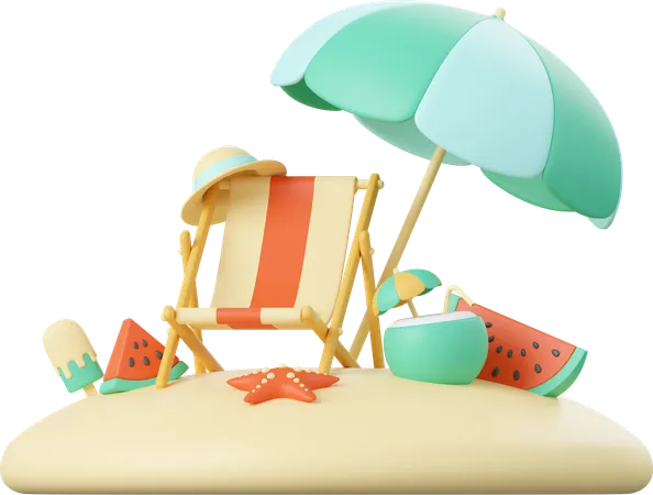 Ilha  3D Illustration