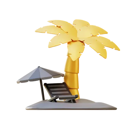 Ilha  3D Illustration