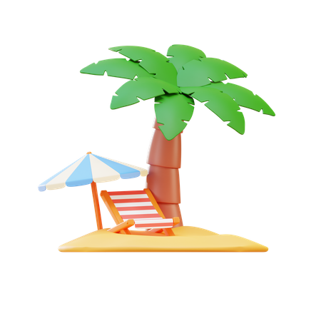 Ilha  3D Illustration