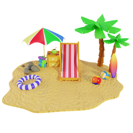 Ilha  3D Illustration