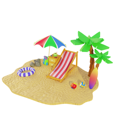 Ilha  3D Illustration