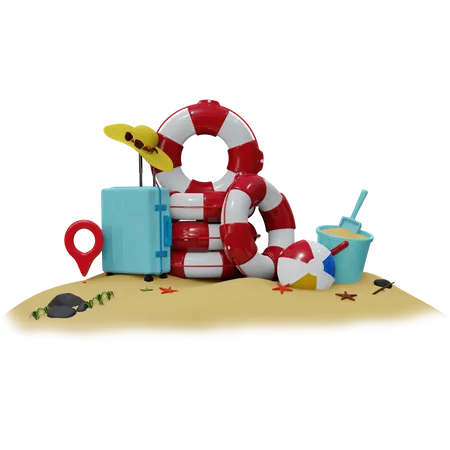 Ilha  3D Illustration