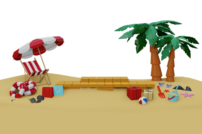 Ilha  3D Illustration